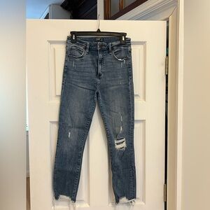 Abercrombie & Fitch Medium Blue Distressed Skinny Jeans